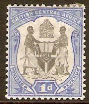 British Central Africa 1897 1d Black and ultramarine. SG43.