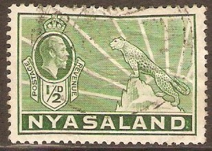 Nyasaland 1934 d Green. SG114.