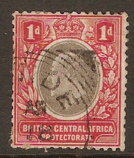 British Central Africa 1903 1d Grey and carmine. SG59.