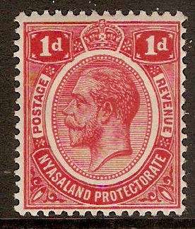 Nyasaland 1913 1d Scarlet. SG86.