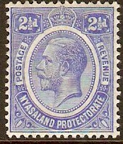 Nyasaland 1913 2d Bright blue. SG89.