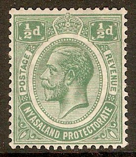 Nyasaland 1921 d Green. SG100.
