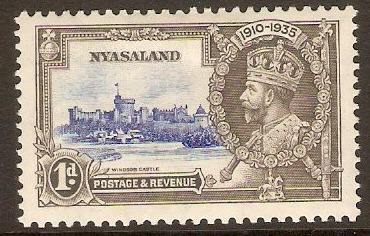 Nyasaland 1935 1d Jubilee series. SG123.