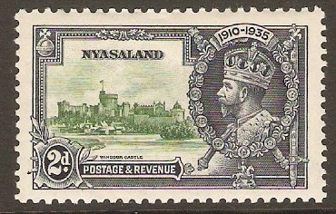 Nyasaland 1935 2d Jubilee series. SG124.