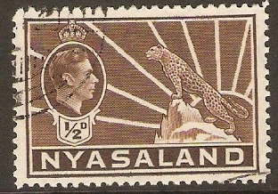 Nyasaland 1938 d Brown. SG130a.