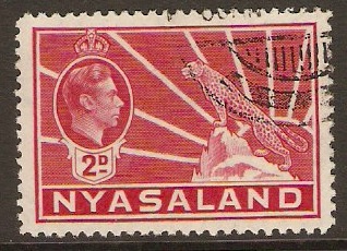 Nyasaland 1938 2d Carmine. SG133a.
