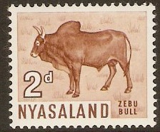 Nyasaland 1964 2d Light red-brown. SG201.