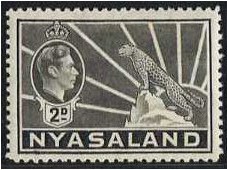 Nyasaland 1938 2d Grey. SG133.