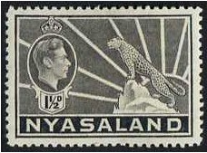Nyasaland 1938 1d Grey. SG132a.