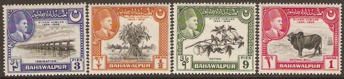 Bahawalpur 1949 Silver Jubilee Set. SG39-SG42.