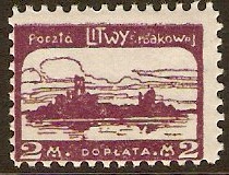 Central Lithuania 1921 2m Purple. SGD25.