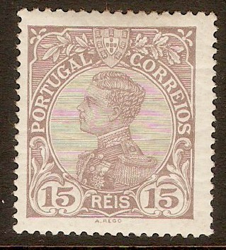 Portugal 1910 15r Pale purple-brown. SG393.