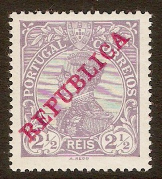 Portugal 1910 2r Lilac. SG404.