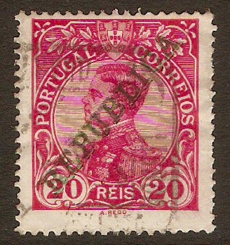 Portugal 1910 20r Carmine. SG408.