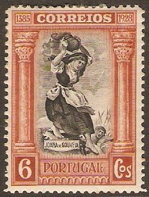 Portugal 1928 6c Red-brown Independence Series. SG784