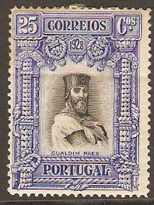 Portugal 1928 25c Bright purple Independence Series. SG787