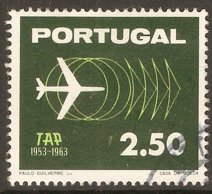 Portugal 1963 2E.50 Airline (T.A.P.) Anniversary series. SG1238. - Click Image to Close