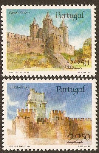 Portugal 1986 Castles Set 1st. Series. SG2037-SG2038.