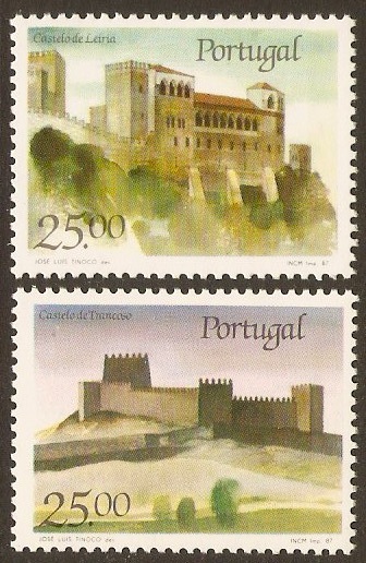 Portugal 1987 Castles Set 5th. Series. SG2073-SG2074.