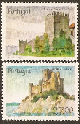 Portugal 1988 Castles Set 7th. Series. SG2093-SG2094.