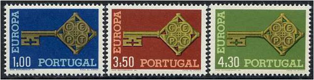 Portugal 1968 Europa Stamp Set. SG1337-SG1339.