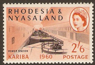 Rhodesia & Nyasaland 1960 2s.6d Kariba Dam Series. SG36.