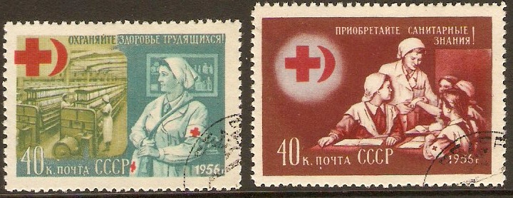 Russia 1956 Red Cross Set. SG1963-SG1964.