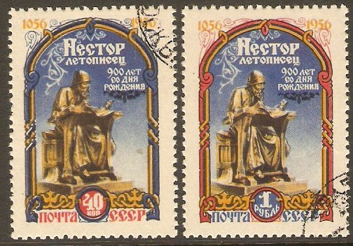 Russia 1956 Nestor Anniversary Set. SG2007-SG2008.