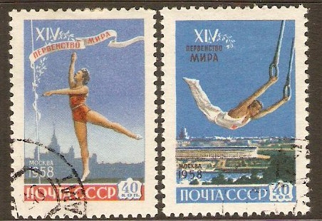 Russia 1958 Gymnastics set. SG2213-SG2214.