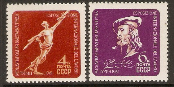 Russia 1961 Labour Exhibition set. SG2581-SG2582.