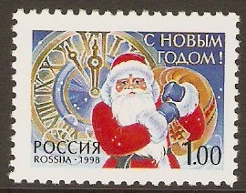 Russia 1998 1r New Year stamp. SG6799.