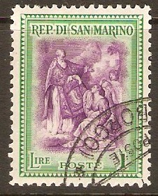 San Marino 1947 1l Reconstruction series. SG339.
