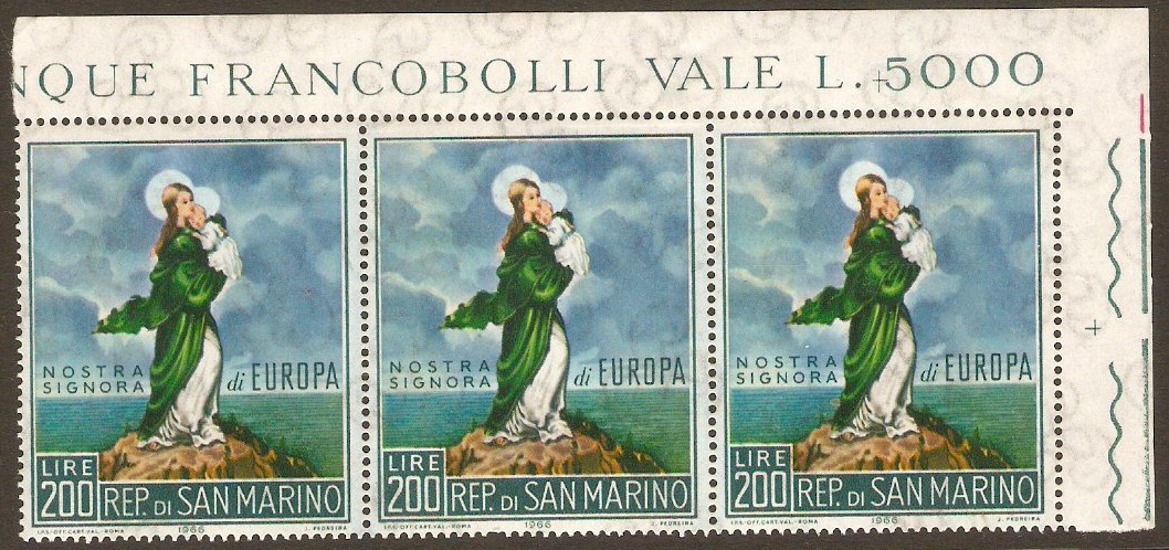 San Marino 1966 200l Europa Stamp. SG814.