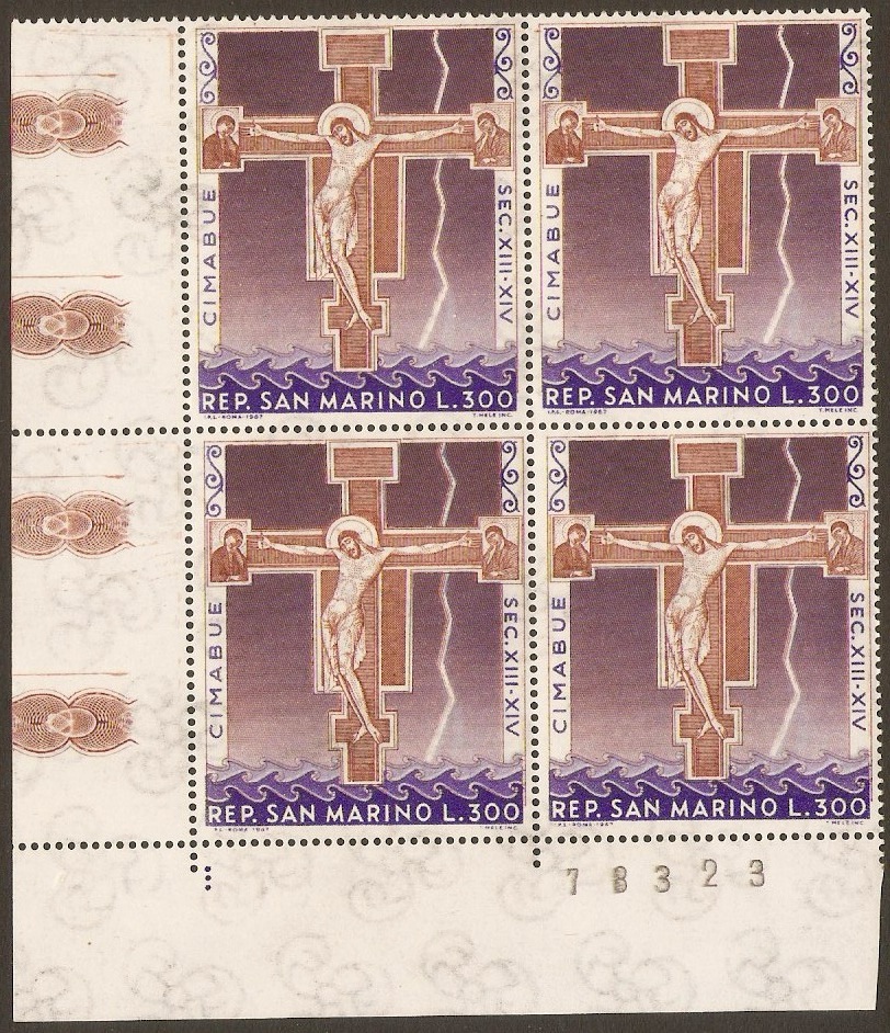 San Marino 1967 300l Christmas Stamp. SG837.