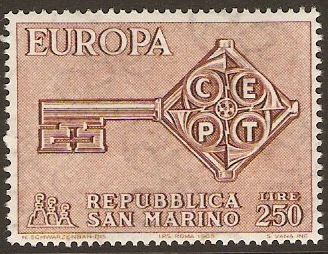 San Marino 1968 Europa Stamp. SG848.