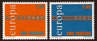 San Marino 1971 Europa Stamps. SG913-SG914.