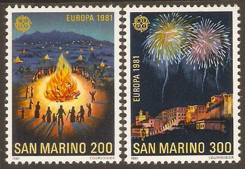 San Marino 1981 Europa Set. SG1157-SG1158.