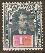 Sarawak 1918 1c Slate-blue and red. SG50.