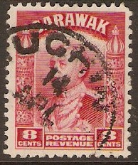 Sarawak 1934 8c Carmine. SG112a.