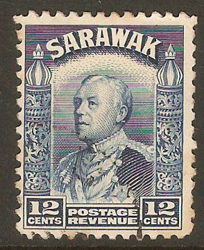 Sarawak 1934 12c Blue. SG114.