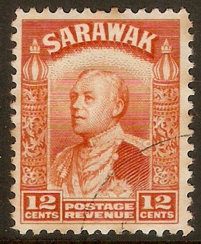 Sarawak 1934 12c Orange. SG114a.