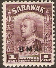 Sarawak 1945 1c purple. SG126.