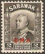 Sarawak 1945 2c black. SG127.