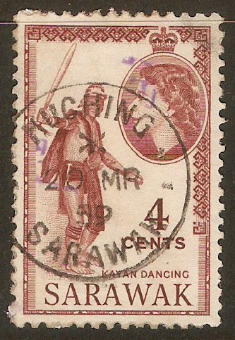 Sarawak 1955 4c Lake-brown. SG190.