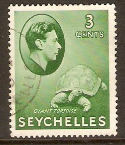 Seychelles 1938 3c Green. SG136.