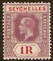 Seychelles 1917 1r Dull purple and red. SG95.