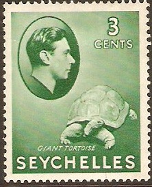 Seychelles 1938 3c Green. SG136.
