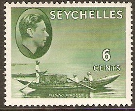 Seychelles 1938 6c greyish green. SG137a.