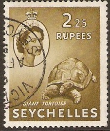 Seychelles 1954 2r.25 brown-olive. SG186. - Click Image to Close