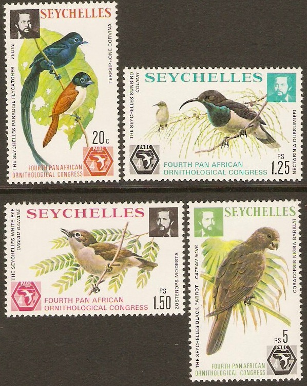 Seychelles 1976 Ornithology Congress Stamps. SG369-SG372.